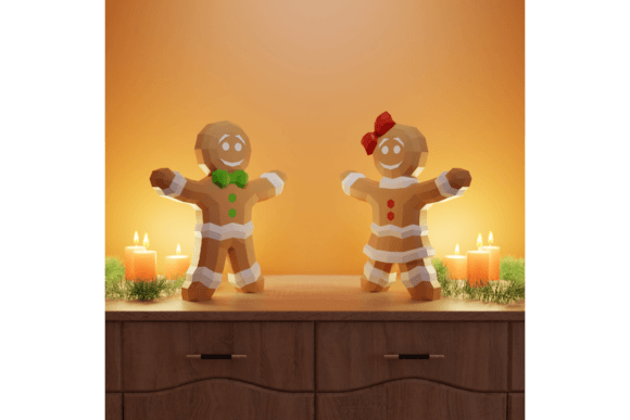 3D Papercraft Gingerbread Man Woman Review
