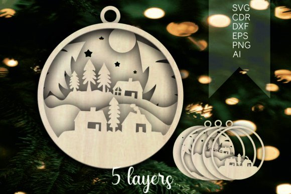 Christmas Tree Toy Laser Cut Svg Files for Winter Amp Creations