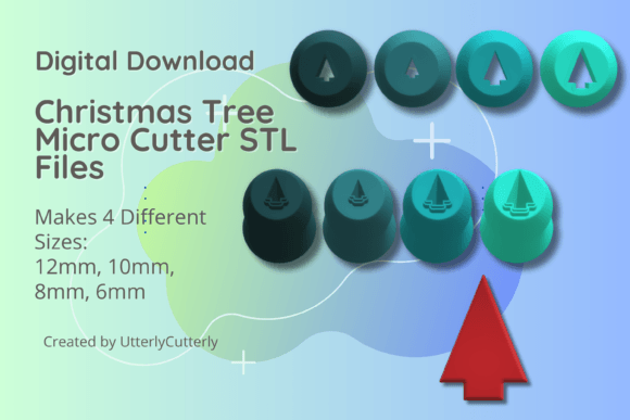 Clay Cutter STL File Christmas Tree 1 Mi for Tools & Branding