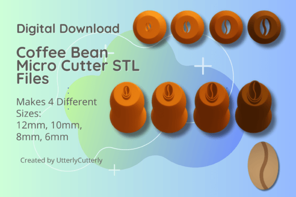 Clay Cutter STL File Coffee Bean Micro Cutter for Tools