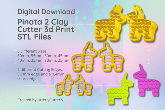 Clay Cutter STL File Llama Pinata 2 for Tools and Creative Sales