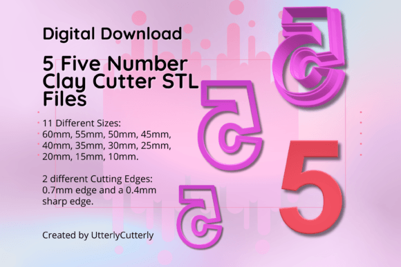 Clay Cutter STL File Number Five 5: Essential Tools for Brand Design