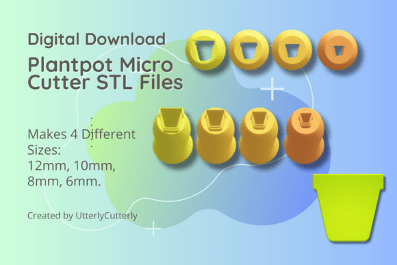 Clay Cutter STL File Plant Pot Micro Cut: Tools for Modern Design