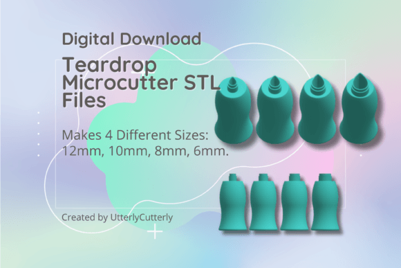 Clay Cutter STL File Teardrop 1 Micro Cutter: Tools for Designers