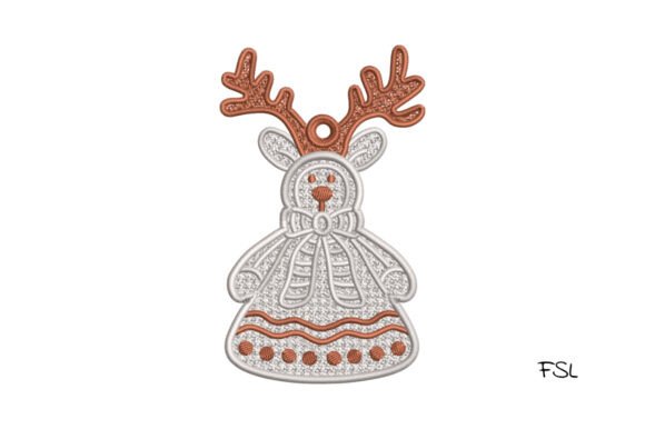 Lace Reindeer: The Perfect Christmas Graphic Design Asset for Modern Brands