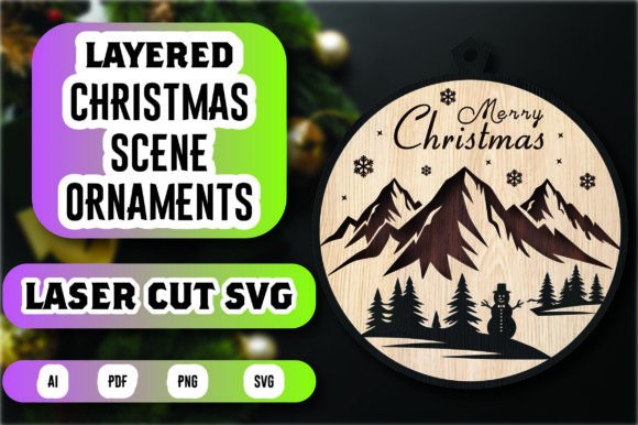 Layered Christmas Scene Ornament SVG: A Designer's Review