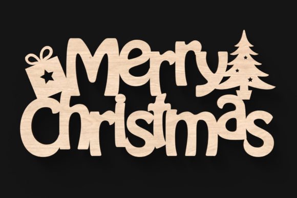 Merry Christmas Laser Cut Sign for Winter Amp Projects