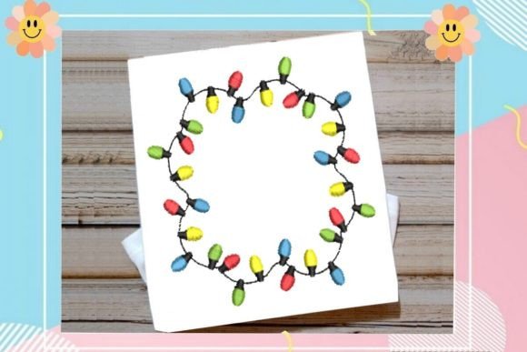 Multicolored Noel Lamp Ring: Christmas Branding for Local Shops