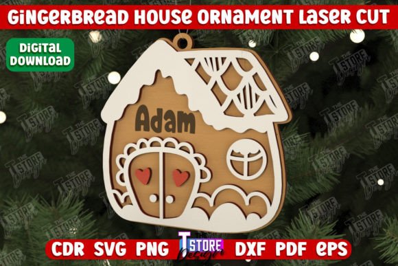 Personalized Gingerbread House Ornament for Winter Amp Creations