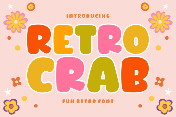 Retro Crab: A Bold Display Asset for Authentic Branding