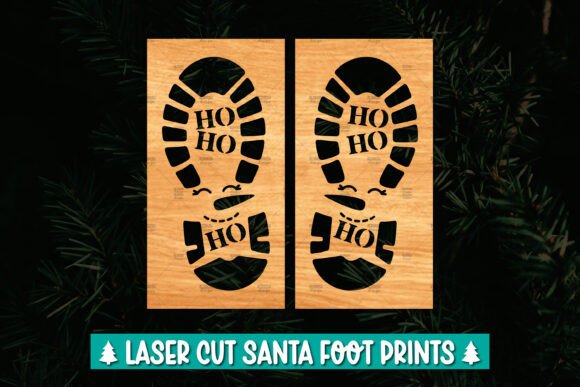 Santa Footprint Svg, Santa Footprint for Winter Amp