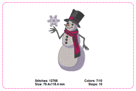Snowman Embroidery Designs for Christmas Branding