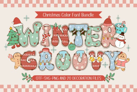 Winter Groovy: A Color Font Review for Digital Sellers
