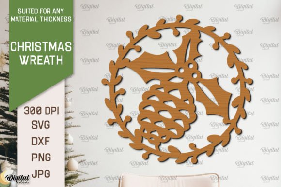 Wooden Christmas Wreath Laser Cut: A Winter Amp for Editorial Design