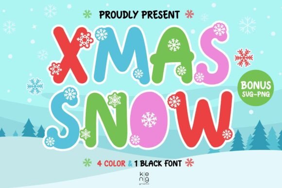 Xmas Snow Color Fonts: A Review for Real Publishing Work